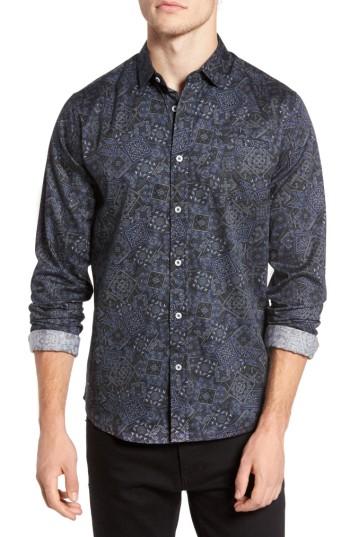 Men's Descendant Of Thieves Bandana Woven Shirt - Blue