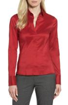 Women's Boss 'bashina' Stretch Poplin Shirt R - Red