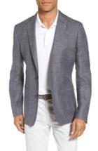 Men's Monte Rosso Trim Fit Wool Blend Blazer R - Grey