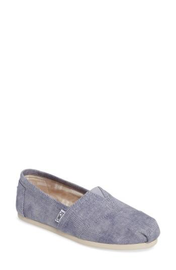 Women's Toms Twill Alpargata Slip-on M - Blue