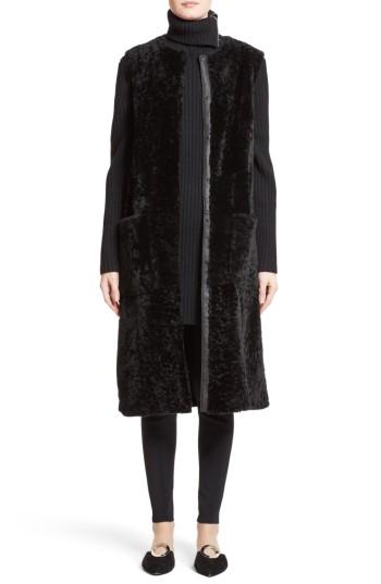 Women's Proenza Schouler Genuine Shearling Vest - Black
