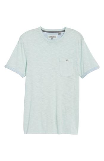 Men's Ted Baker London Taxi Slub Cotton Pocket T-shirt (xxl) - Green