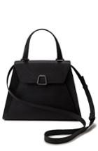 Akris Alba Top Handle Leather Satchel - Black