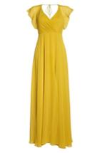 Women's Jenny Yoo Alanna Open Back Chiffon Gown - Yellow