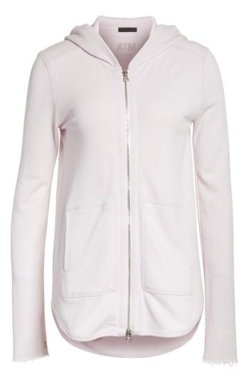 Women's Atm Anthony Thomas Melillo Front Zip Hoodie - Purple