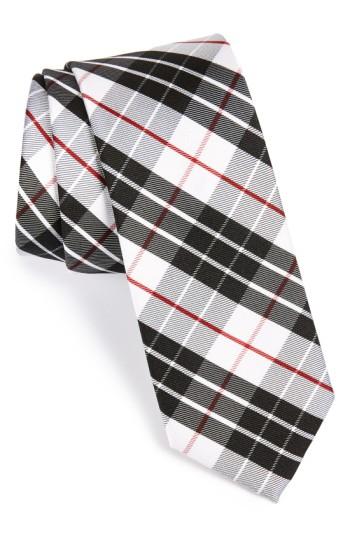 Men's 1901 'boulan' Plaid Woven Silk Tie, Size - Black