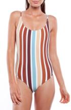 Women's Rhythm Stripe One-piece Swimsuit - Blue