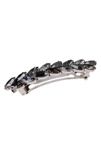 L. Erikson Large Ivy Swarovski Crystal Barrette, Size - Grey