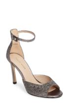 Women's Pelle Moda Crystal Embellished Ankle Strap Sandal M - Grey