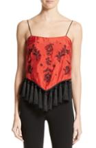 Women's Cinq A Sept Micah Silk Tank - Black