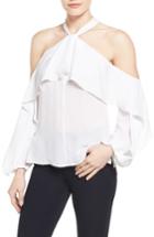 Women's Kobi Halperin Adrienne Cold Shoulder Silk Blouse - White