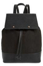 Sole Society Canvas & Faux Leather Backpack -