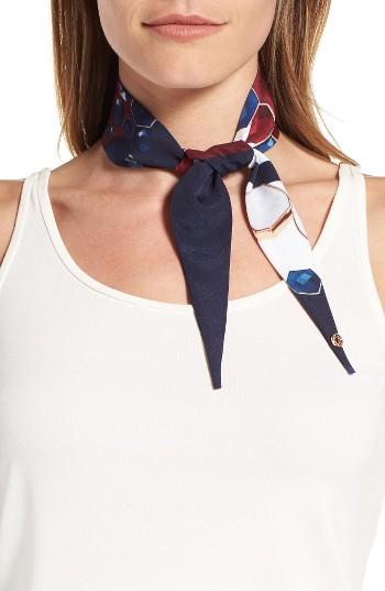 Women's Ted Baker London Rowing Stripe Skinny Scarf, Size - Blue