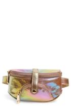 Malibu Skye Hologram Faux Leather Belt Bag -