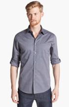 Men's John Varvatos Collection Slim Fit Cotton Woven Shirt - Metallic