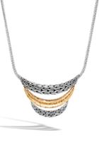Women's John Hardy Classic Chain Sterling Silver & 18k Gold Bib Necklace