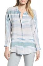 Women's Nic+zoe Watercolor Silk Blend Top - Blue