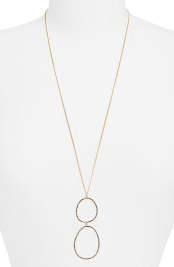 Women's Sole Society Rhinestone Hoop Pendant Necklace