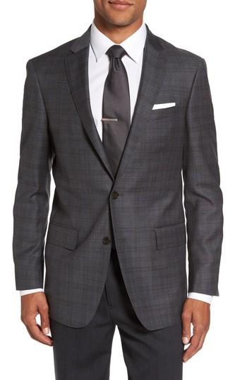 Men's Todd Snyder White Label Sutton Trim Fit Plaid Wool Sport Coat S - Grey