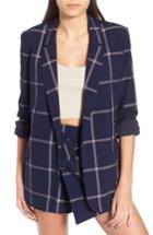 Women's Leith Woven Relaxed Fit Blazer, Size - Blue
