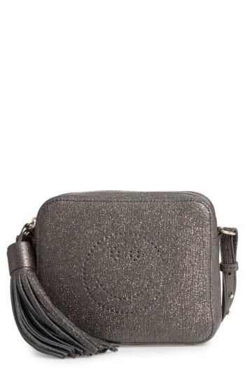 Anya Hindmarch Smiley Glitter Leather Crossbody Bag -