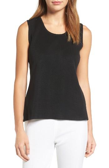 Women's Ming Wang Scoop Neck Tank - Black