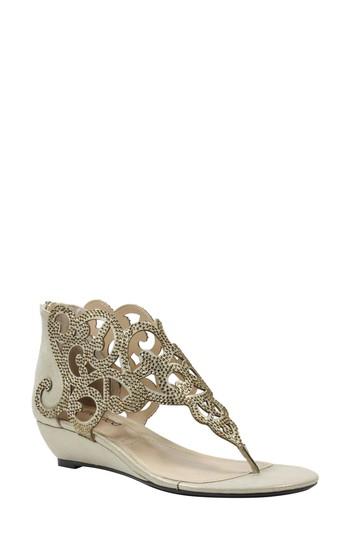 Women's J. Renee Minka Sandal .5 B - Metallic