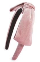 Cara Velvet Bow Headband, Size - Pink