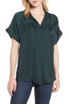 Women's Vince Camuto Hammered Satin Blouse - Green