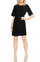 Women's Vince Camuto Belt Parisian Crepe Dress - Black