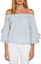 Women's Willow & Clay Miley Off The Shoulder Top, Size - Blue
