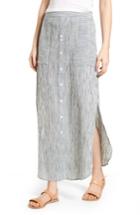 Women's Roxy Sunset Islands Pinstripe Maxi Skirt - White