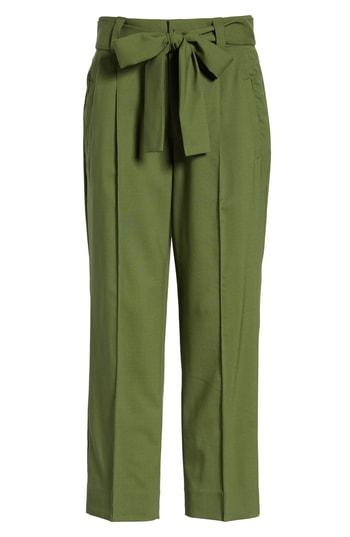 Women's J.crew Collection Tie Waist Pants - Green
