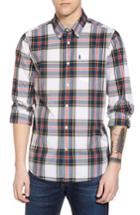 Men's Barbour Oscar Trim Fit Plaid Sport Shirt - White