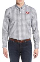 Men's Cutter & Buck Tampa Bay Buccaneers - Gilman Regular Fit Plaid Sport Shirt - Black