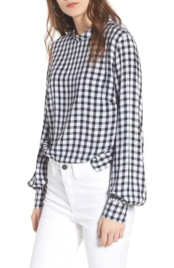 Women's Treasure & Bond Gingham Shirt, Size - Blue