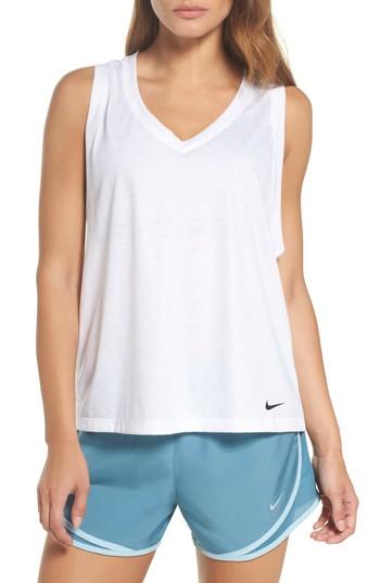 Women's Nike Breathe Tank - White