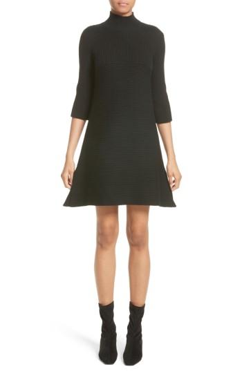 Women's Stella Mccartney Virgin Wool Rib Knit Dress Us / 40 It - Black