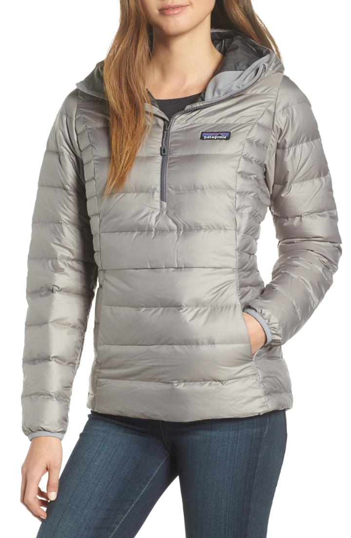 Women's Patagonia Down Sweater Pullover Hoodie - Grey