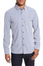 Men's Ted Baker London Mettro Slim Fit Horizontal Stripe Sport Shirt (m) - Grey