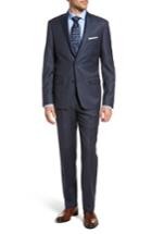 Men's Nordstrom Men's Shop Trim Fit Sharkskin Wool Suit