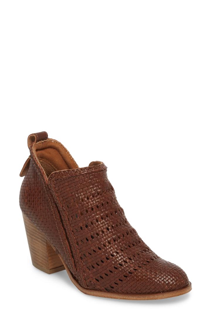 Women's Jeffrey Campbell Burman Woven Bootie .5 M - Brown