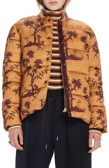 Women's Scotch & Soda Print Insulated Jacket - Yellow