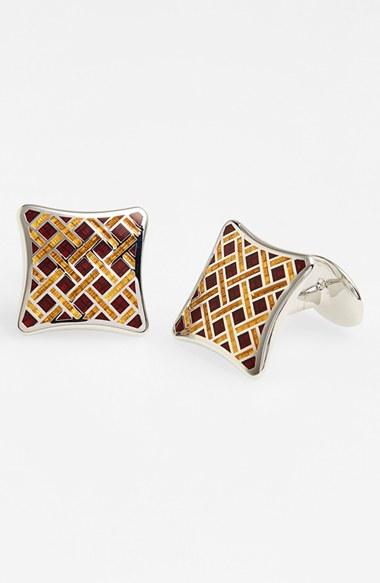 Men's David Donahue Basketweave Cuff Links