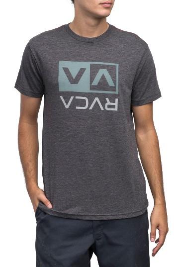 Men's Rvca Two Color Flipped Box T-shirt - Black