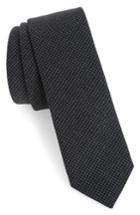 Men's Eleventy Houndstooth Wool Skinny Tie, Size - Grey