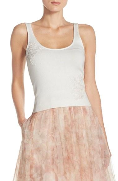 Women's Jenny Yoo 'cora' Lace Detail Tank