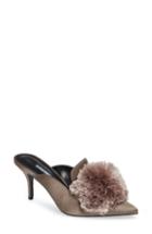 Women's Charles David Adelle Pompom Loafer Mule .5 M - Beige