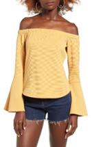 Women's Leith Bell Sleeve Off The Shoulder Top - Brown