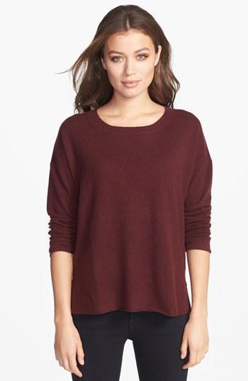 Pure Amici Cashmere Crewneck Sweater Merlot